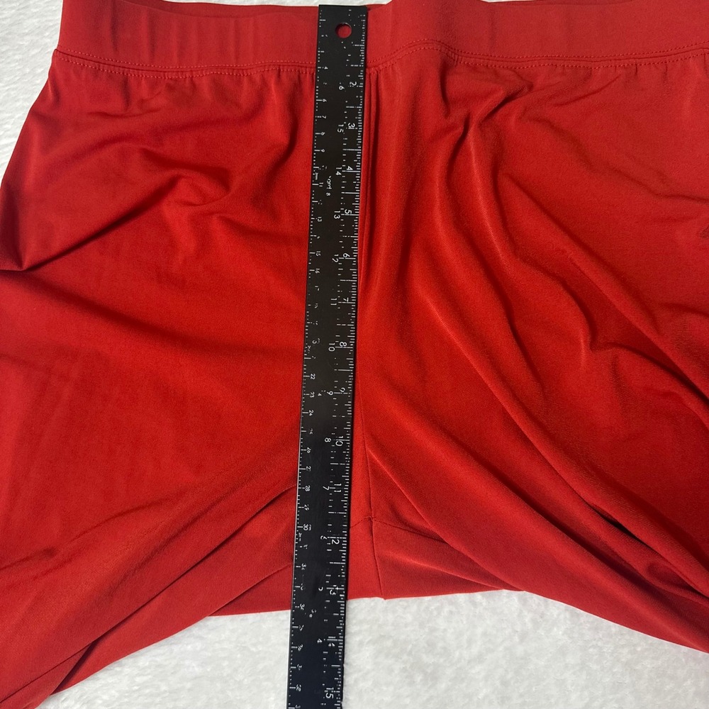 Susan Graver Liquid Knit Red Pull-On Straight Leg Pants Size M Travel Workwear - Picture 6 of 8